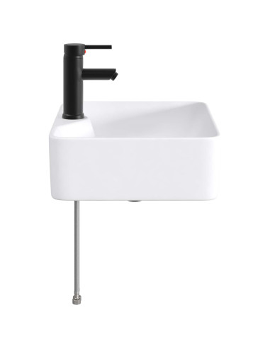 Lavabo da bagno Nero Opaco 48,5 x 37,5 x 13 cm Metallo