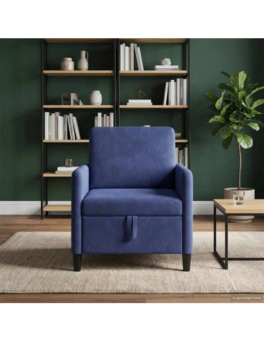Divano con Storage Blu Polizia 72 x 78 x 87 cm Poliestere