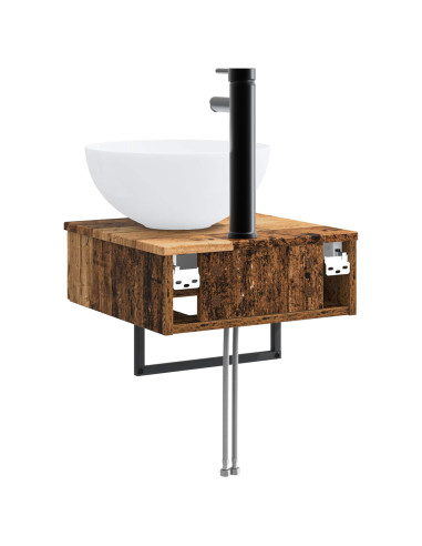 Lavabo da Parete Legno antico 40 x 41 x 40,5 cm