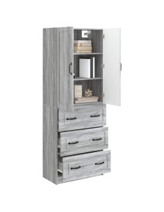 Set di armadi 2 pcs Sonoma grigio 66 x 34,5 x 87 cm 2