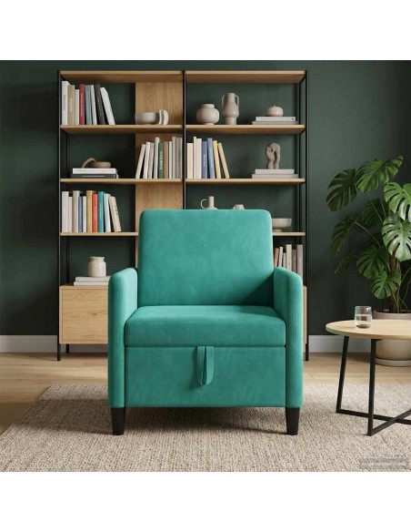 Divano con Storage Turchese 72 x 78 x 87 cm Poliestere