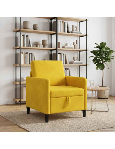 Divano con Storage Giallo 72 x 78 x 87 cm Poliestere