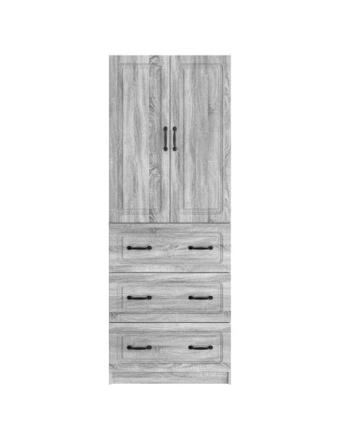 Set di armadi 2 pcs Sonoma grigio 66 x 34,5 x 87 cm