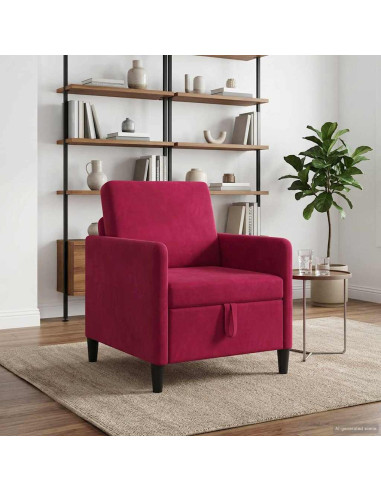 Divano con Storage Rosso Vino 72 x 78 x 87 cm Poliestere
