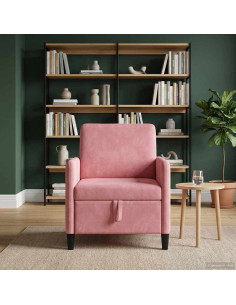 Divano con Storage Rosa 72 x 78 x 87 cm Poliestere
