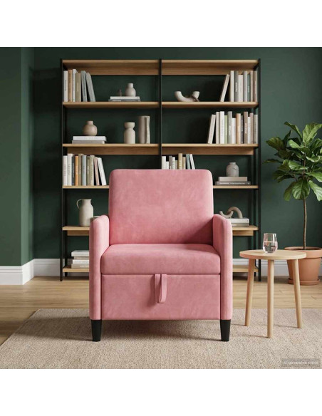Divano con Storage Rosa 72 x 78 x 87 cm Poliestere