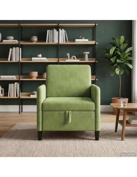 Divano con Storage Verde chiaro 72 x 78 x 87 cm Poliestere