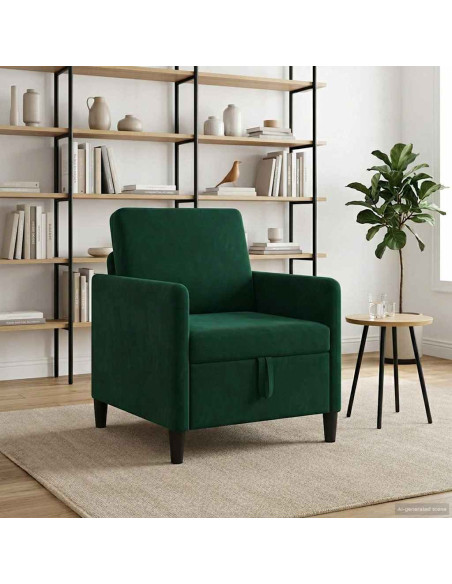 Divano con Storage Verde Scuro 72 x 78 x 87 cm Poliestere