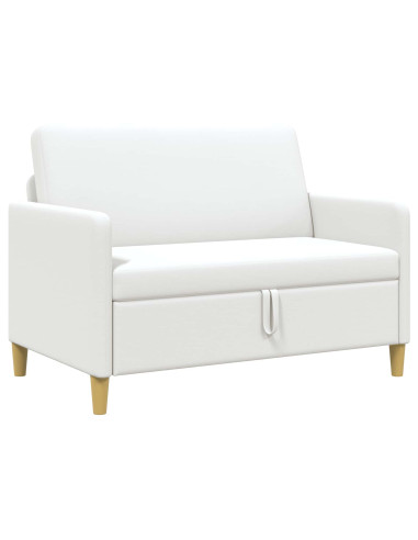 Divano con Storage Bianco 122 x 78 x 87 cm Poliestere