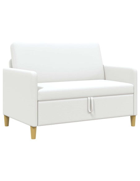 Divano con Storage Bianco 122 x 78 x 87 cm Poliestere