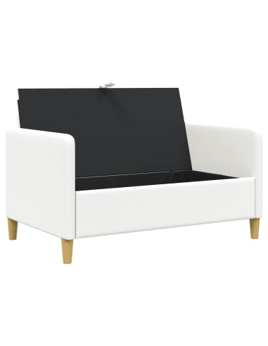 Divano con Storage Bianco 122 x 78 x 87 cm Poliestere