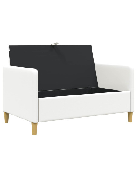 Divano con Storage Bianco 122 x 78 x 87 cm Poliestere