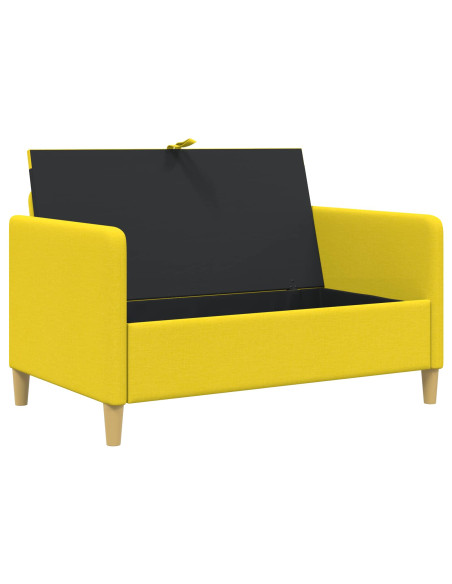 Divano con Storage Giallo Chiaro 122 x 78 x 87 cm Poliestere