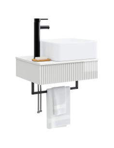 Lavabo da Parete Bianco Lucido 50 x 41 x 39 cm 2