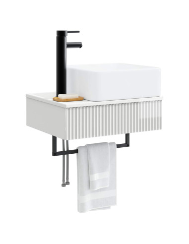 Lavabo da Parete Bianco Lucido 50 x 41 x 39 cm