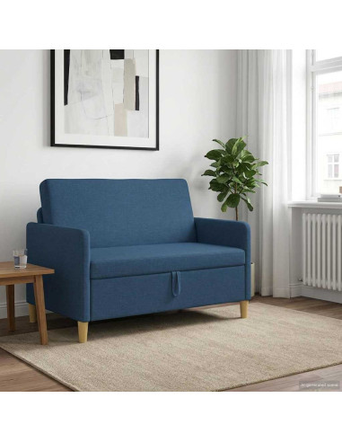 Divano con Storage Blu 122 x 78 x 87 cm Poliestere