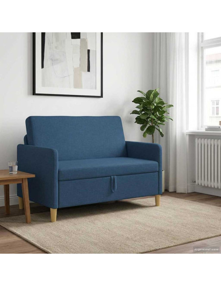 Divano con Storage Blu 122 x 78 x 87 cm Poliestere