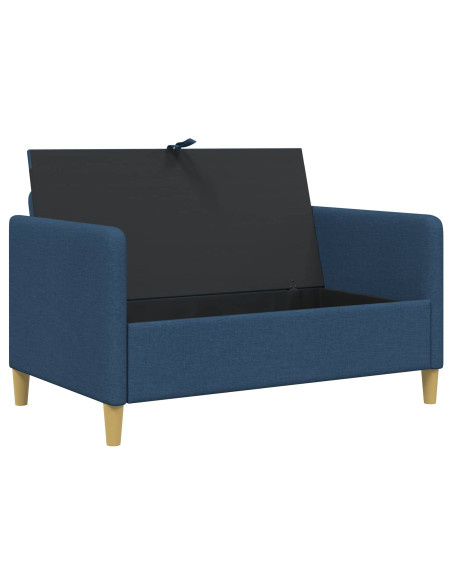 Divano con Storage Blu 122 x 78 x 87 cm Poliestere