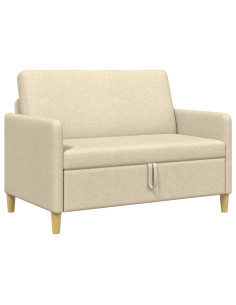 Divano con Storage Crema 122 x 78 x 87 cm Poliestere 2
