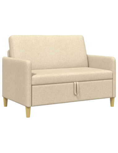 Divano con Storage Crema 122 x 78 x 87 cm Poliestere