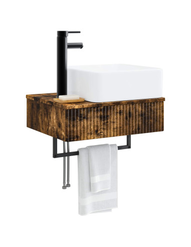 Lavabo da Parete Rovere Fumo 50 x 41 x 39 cm