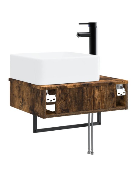 Lavabo da Parete Rovere Fumo 50 x 41 x 39 cm