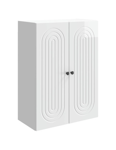 Mobiletto a muro Bianco Lucido 66 x 34,5 x 90 cm