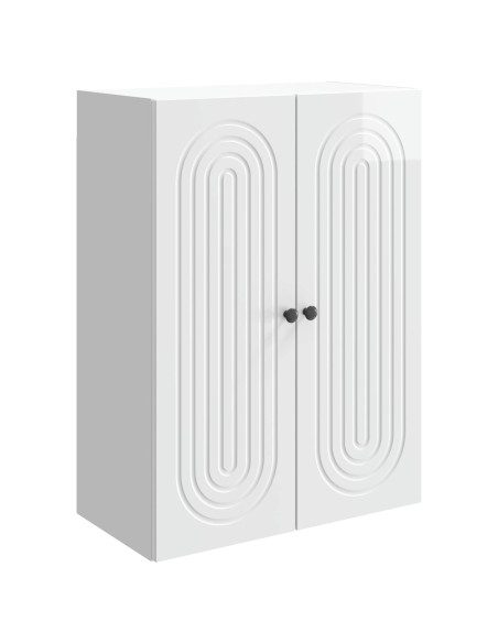 Mobiletto a muro Bianco Lucido 66 x 34,5 x 90 cm