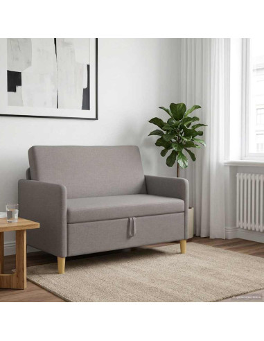 Divano con Storage Tortora 122 x 78 x 87 cm Poliestere