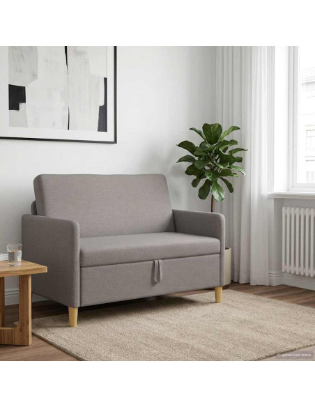 Divano con Storage Tortora 122 x 78 x 87 cm Poliestere