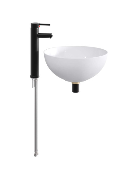 Lavabo da bagno Nero Opaco 35,5 x 35,5 x 14,5 cm Metallo