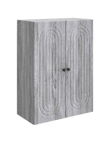 Mobiletto a muro Sonoma grigio 66 x 34,5 x 90 cm