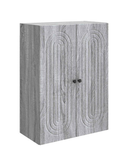 Mobiletto a muro Sonoma grigio 66 x 34,5 x 90 cm