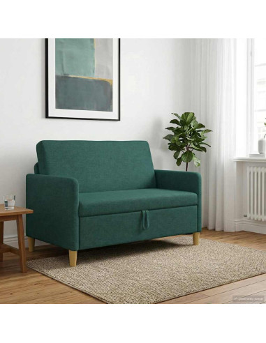 Divano con Storage Verde Scuro 122 x 78 x 87 cm Poliestere