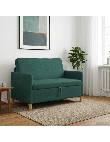 Divano con Storage Verde Scuro 122 x 78 x 87 cm Poliestere