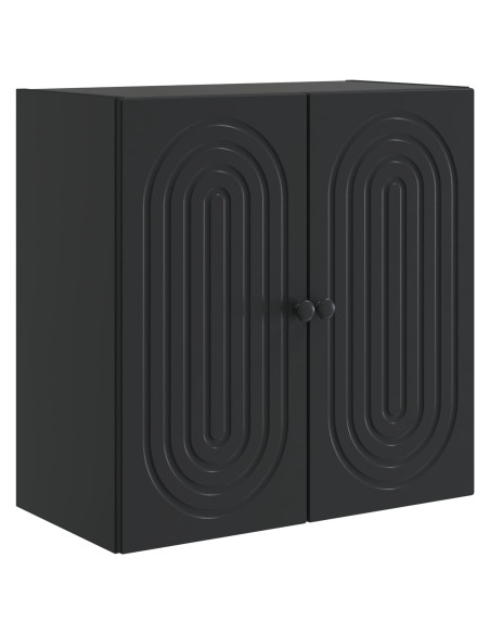 Mobiletto a muro Nero 59 x 31 x 60 cm Legno ingegnerizzato