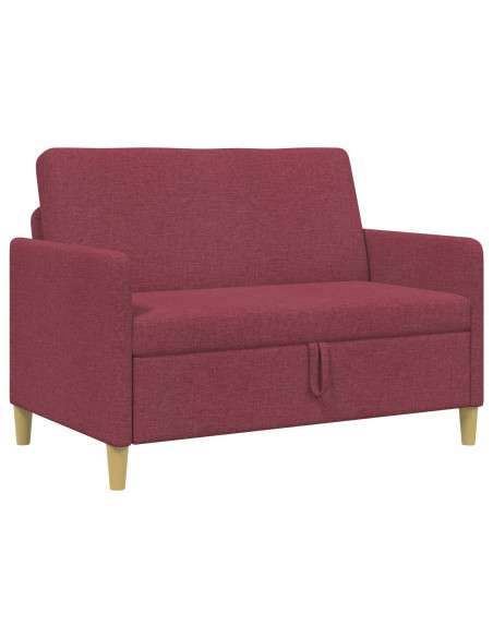 Divano con Storage Rosso Vino 122 x 78 x 87 cm Poliestere