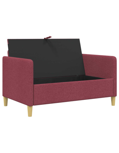 Divano con Storage Rosso Vino 122 x 78 x 87 cm Poliestere