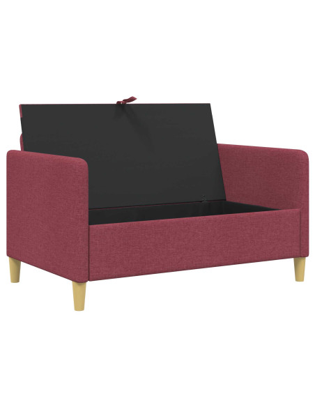 Divano con Storage Rosso Vino 122 x 78 x 87 cm Poliestere