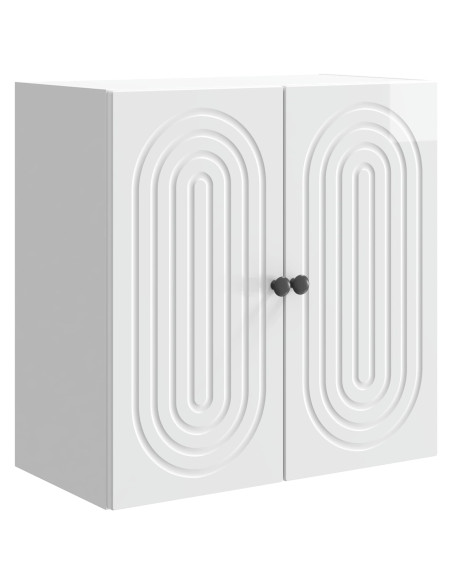 Mobiletto a muro Bianco Lucido 59 x 31 x 60 cm