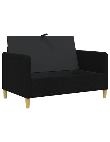 Divano con Storage Nero 122 x 78 x 87 cm Poliestere
