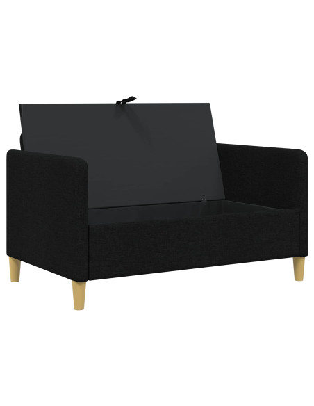 Divano con Storage Nero 122 x 78 x 87 cm Poliestere