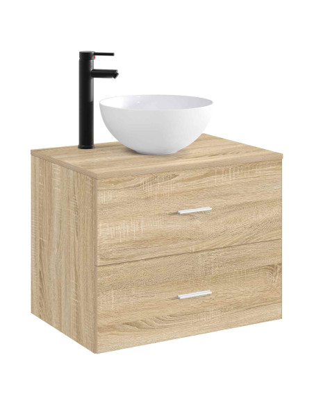 Lavabo da bagno Nero Opaco 35,5 x 35,5 x 14,5 cm Metallo