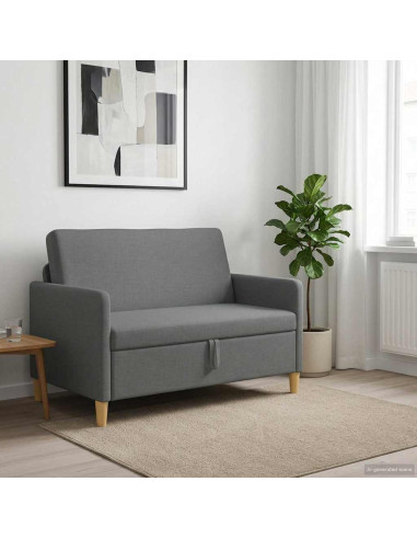 Divano con Storage Grigio Scuro 122 x 78 x 87 cm Poliestere