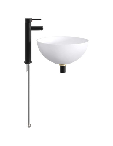 Lavabo da bagno Nero Opaco 35,5 x 35,5 x 14,5 cm Metallo