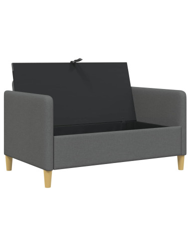 Divano con Storage Grigio Scuro 122 x 78 x 87 cm Poliestere