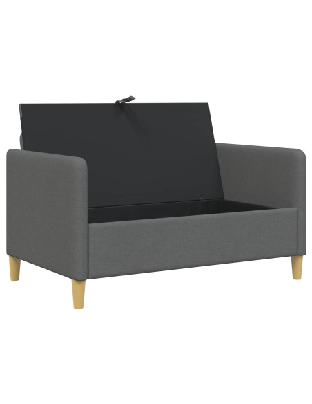 Divano con Storage Grigio Scuro 122 x 78 x 87 cm Poliestere