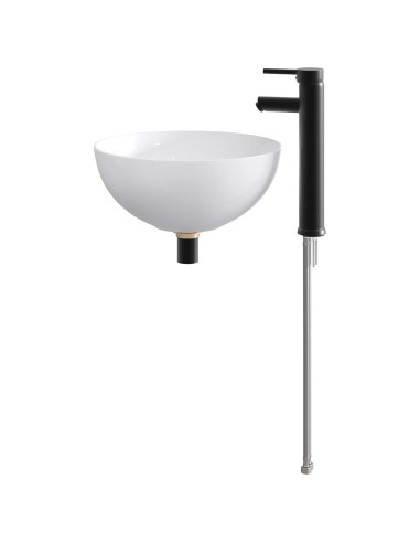 Lavabo da bagno Nero Opaco 35,5 x 35,5 x 14,5 cm Metallo