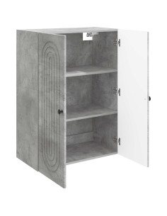 Mobiletto a muro Grigio Cemento 66 x 34,5 x 90 cm 2