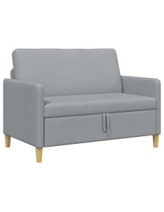 Divano con Storage Grigio Chiaro 122 x 78 x 87 cm Poliestere 2